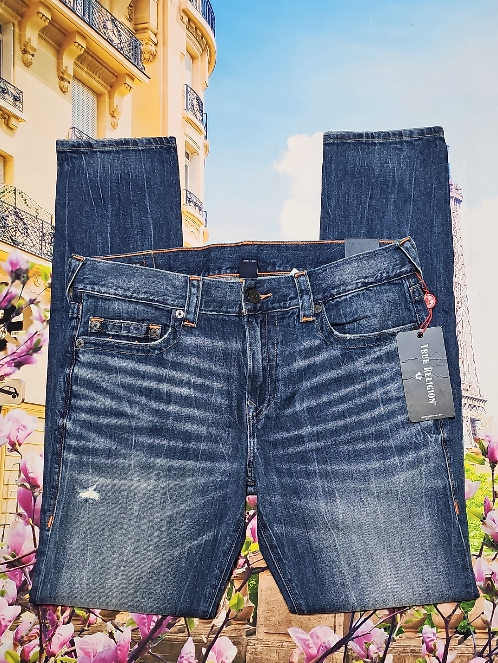 True‎ Religion Rocco Skinny Distressed Jeans Size 34 New